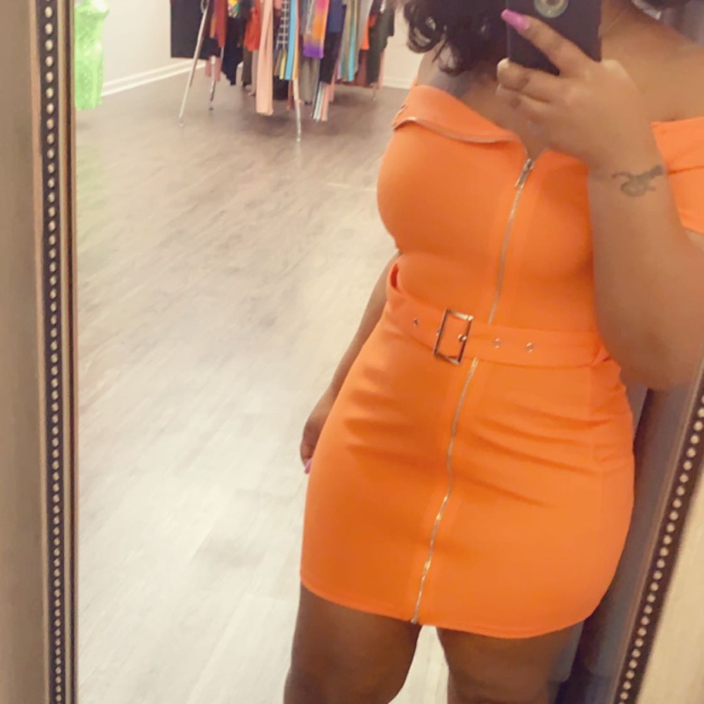 Biker zip dress